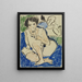 Hockend mit einem Buch - Ernst Ludwig Kirchner — gerahmtes Bild an der Wand