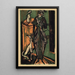 Dame mit Hund - Ernst Ludwig Kirchner — gerahmtes Bild an der Wand