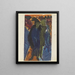 Straßenszenen nach der alten Straßenszene von 1914 - Ernst Ludwig Kirchner — gerahmtes Bild an der Wand