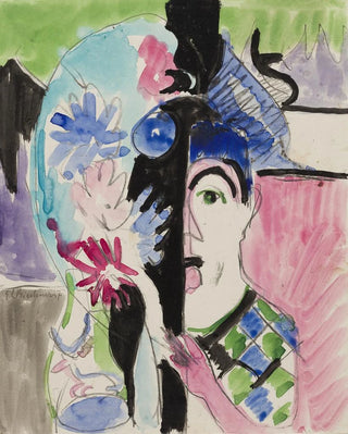 Ernst Ludwig Kirchner - Studie zu Mllerkopf mit Blumen.webp