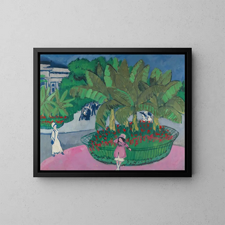 Der Gehölz am Albertplatz in Dresden - Ernst Ludwig Kirchner — gerahmtes Bild an der Wand