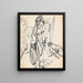 Nacktes weibliches - Ernst Ludwig Kirchner — gerahmtes Bild an der Wand