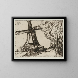 Ernst Ludwig Kirchner - Windmhle Auf Fehmarn Dube E 48.webp