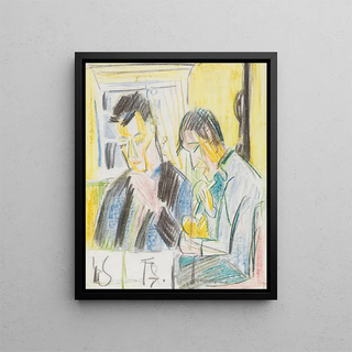 Ernst Ludwig Kirchner - Zwei Mnner am Tisch.webp