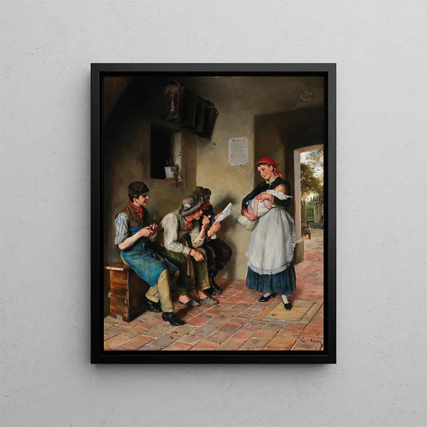 La progéniture - Ernst Nowak — gerahmtes Bild an der Wand