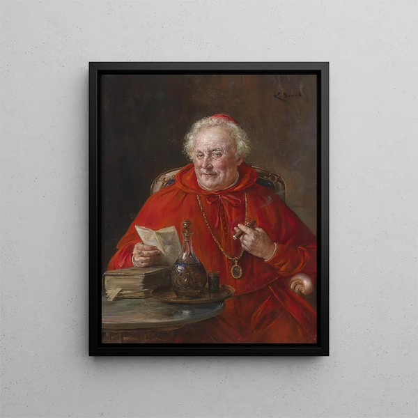 Ein guter Zigarren - Ernst Nowak — gerahmtes Bild an der Wand
