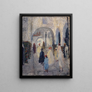 Ernst Schiess - Arcaded Street in a North African Town.webp