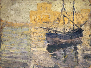 Hafen mit Segelboot - Ernst Schiess — Ansicht des Kunstwerks