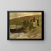 Landschaft am Mainufer - Ernst Schiess — gerahmtes Bild an der Wand