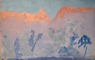 Ernst Schiess - Mountains at Sunset.webp