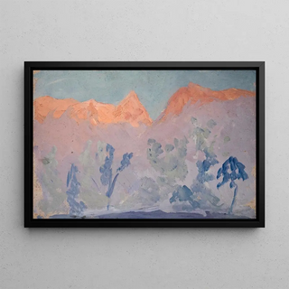 Ernst Schiess - Mountains at Sunset.webp