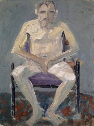 Ernst Schiess - Nude on a Upholstered Chair.webp
