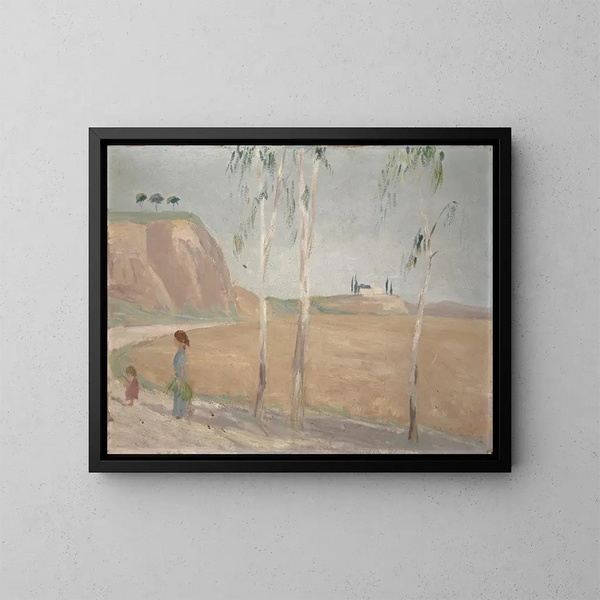Landschaft im römischen Stil - Ernst Schiess — gerahmtes Bild an der Wand