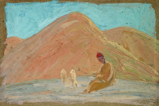 Ernst Schiess - Shepherd with two Sheep.webp