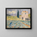 Ferme du Sud avec champ - Ernst Schiess — gerahmtes Bild an der Wand