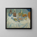 Tisch nach dem Essen - Ernst Schiess — gerahmtes Bild an der Wand