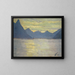 Blick auf den Lago di Lugano in Richtung der Berge von Porlezza - Ernst Schiess — gerahmtes Bild an der Wand