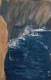 Welle, die gegen eine Klippe schlägt - Ernst Schiess — Ansicht des Kunstwerks