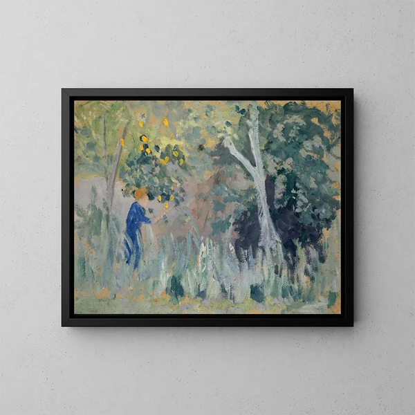Zitronenernte - Ernst Schiess — gerahmtes Bild an der Wand