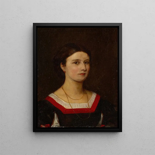Portrait von Elisabeth Burckhardt Bachofen - Ernst Stückelberg — gerahmtes Bild an der Wand