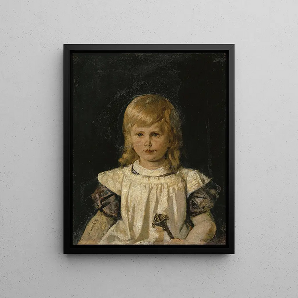 Portrait des Hans Lendorff Kindes - Ernst Stückelberg — gerahmtes Bild an der Wand