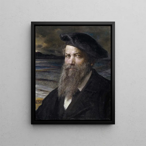 Selbstporträt - Ernst Stückelberg — gerahmtes Bild an der Wand