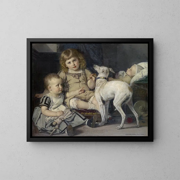 Die Kinder des Künstlers - Ernst Stückelberg — gerahmtes Bild an der Wand