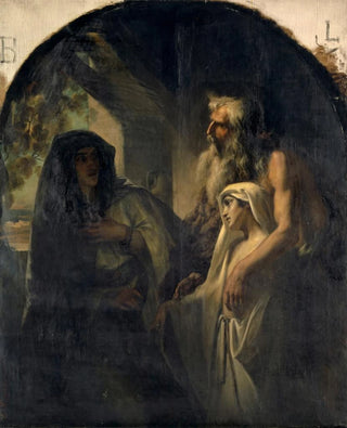 Ernst Stckelberg - The Prophet Elijah Guiding the Widow of Zarpath Toward Her Son Awakened from Death 1 Kings 171024.webp