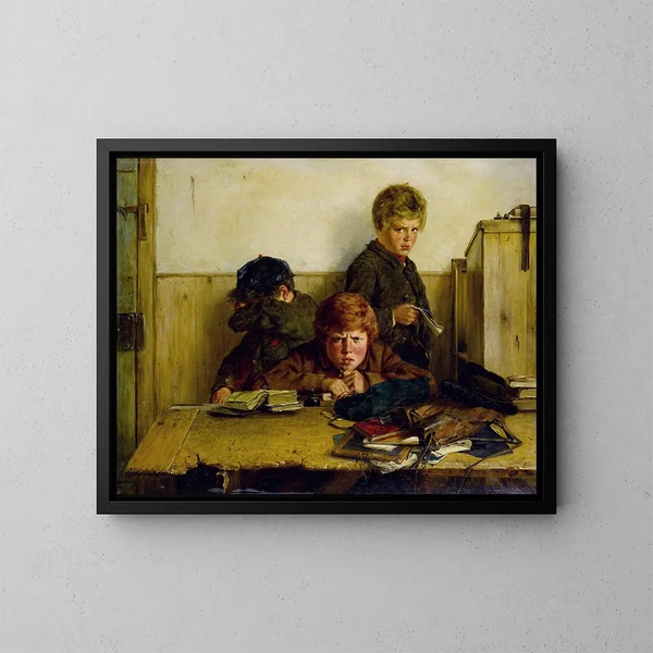 Gardé à l'intérieur - Erskine Nicol — gerahmtes Bild an der Wand