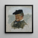Skizze eines Porträts von Adolf von Becker, dem Maler - Albert Edelfelt — gerahmtes Bild an der Wand