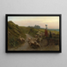 Weg in den Klippen an der Küste von der Normandie - Etienne-Prosper Berne-Bellecour — gerahmtes Bild an der Wand
