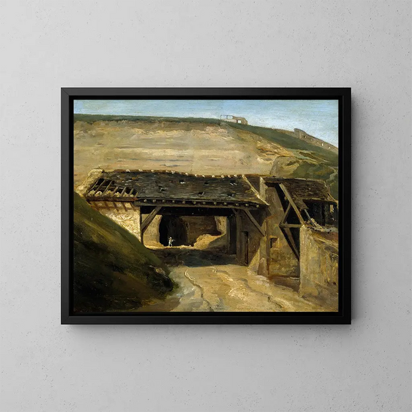 Zwischen einer Sandgrube und Montmartre - Étienne Bouhot — gerahmtes Bild an der Wand