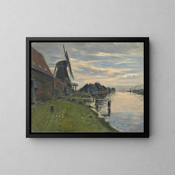 Kanal in den Niederlanden - Etienne Moreau-Nélaton — gerahmtes Bild an der Wand