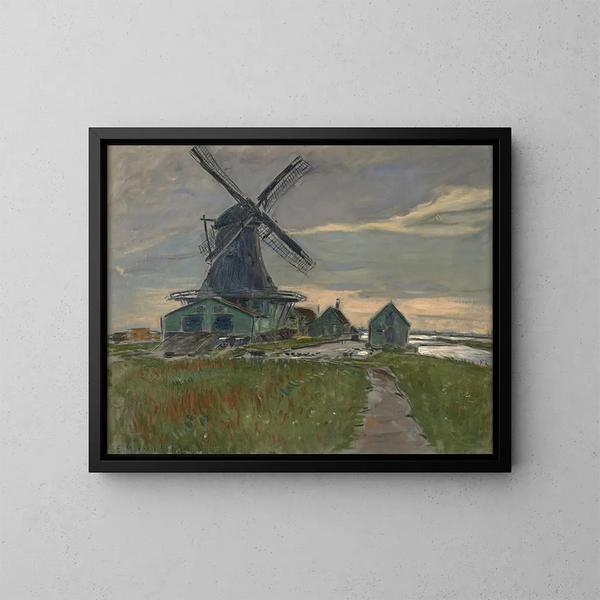 Holländische Landschaft mit einem Mühle - Etienne Moreau-Nélaton — gerahmtes Bild an der Wand