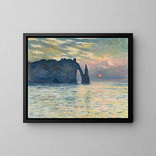 Étretat sunset by Claude Monet