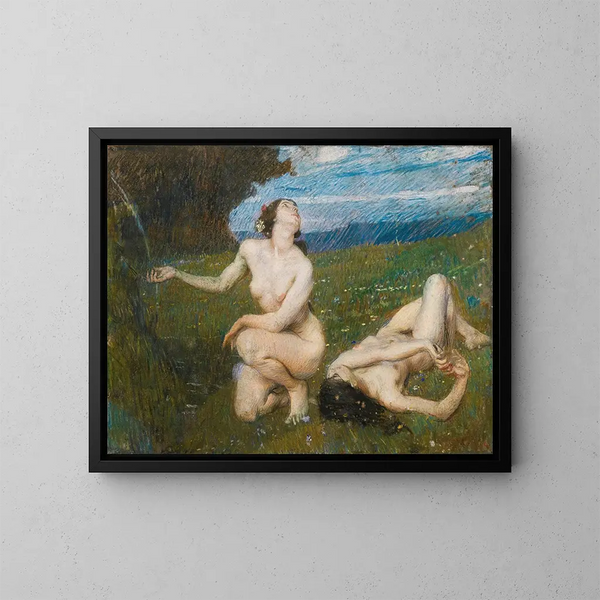 La Source - Ettore Tito — gerahmtes Bild an der Wand