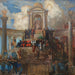 Studie für L'Apotheose des Repräsentantenhauses von Pennsylvania im Pennsylvania State Capitol in Harrisburg - Edwin Austin Abbey — in einem Innenraum präsentiert