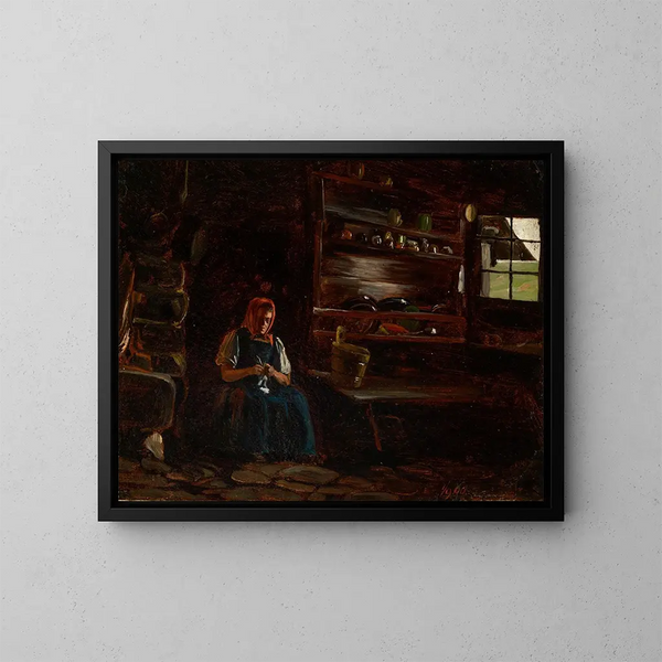 Küche im Haus Thomahaus in Bernau - Eugen Bracht — gerahmtes Bild an der Wand