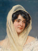 Portrait einer jungen Frau mit Schleier - Eugen von Blaas — Ansicht des Kunstwerks