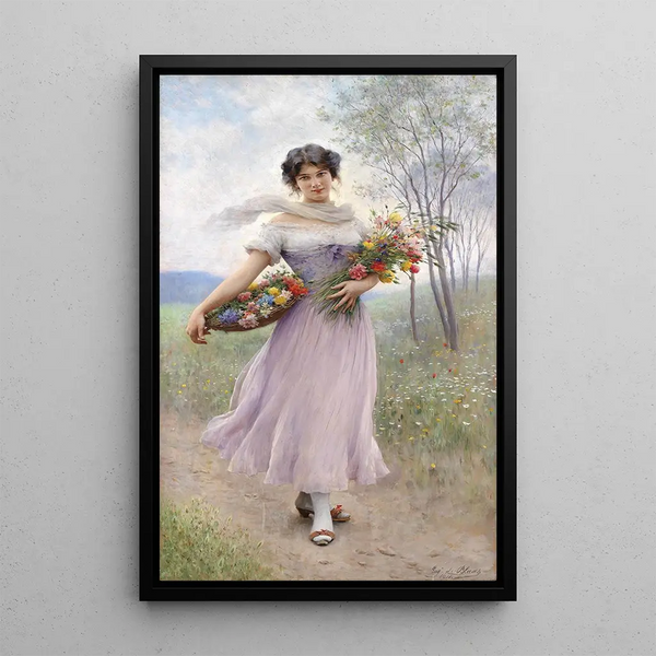 Eugen von Blaas - Mdchen in fliederfarbenem Kleid.webp