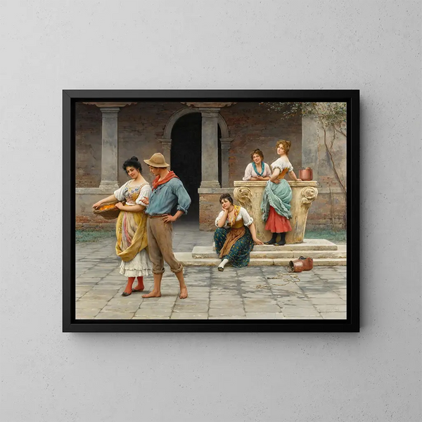 Pas d'amour sans jalousie - Eugen von Blaas — gerahmtes Bild an der Wand