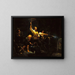 Attaque indienne - Eugene Benson — gerahmtes Bild an der Wand