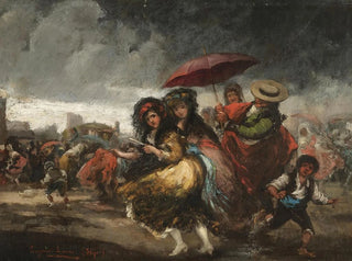 Eugenio Lucas Villamil - Corrida Suspendida Por La Lluvia.webp