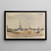 Vue du quai d'Auteuil et du pont de Grenelle - Eugène Boudin — gerahmtes Bild an der Wand