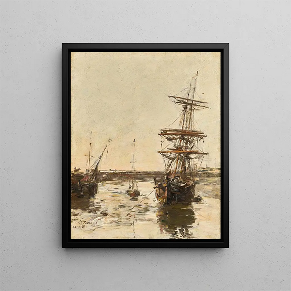 Avant-port de Trouville - Eugène Boudin — gerahmtes Bild an der Wand