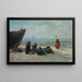 Berck Fischerinnen, die auf die Rückkehr der Boote warten - Eugène Boudin — gerahmtes Bild an der Wand