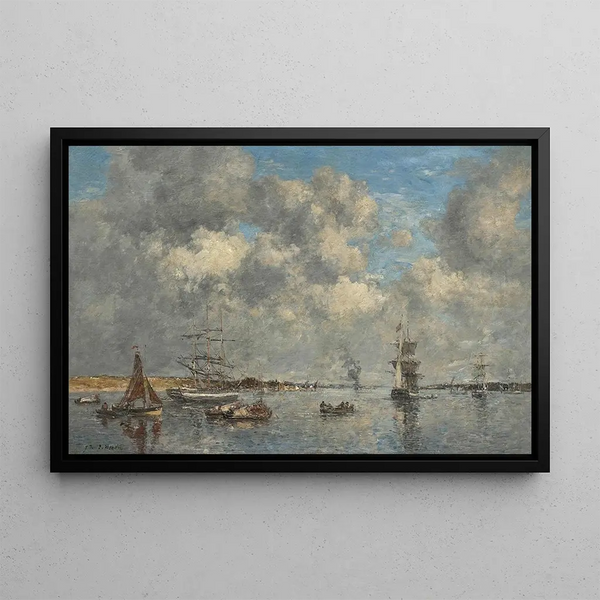 Camaret, der Mündungsbereich - Eugène Boudin — gerahmtes Bild an der Wand