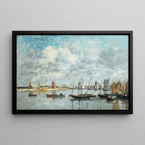 Camaret, der Hafen - Eugène Boudin — gerahmtes Bild an der Wand