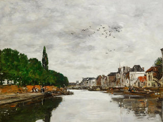 Kanal in der Umgebung von Brüssel - Eugène Boudin — Ansicht des Kunstwerks