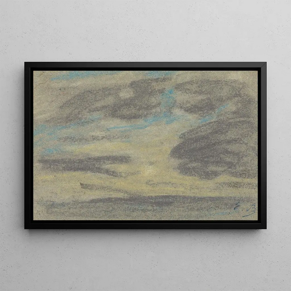 Wolken über dem Meer - Eugène Boudin — gerahmtes Bild an der Wand